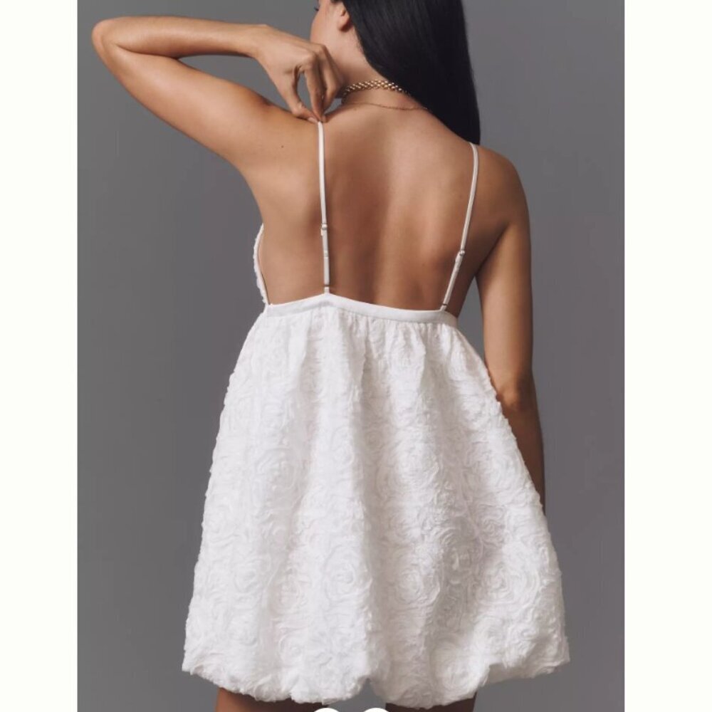Anthropologie Endless Rose Sleeveless Sequin Bubble Mini Cocktail Bride Dress XL - Picture 2 of 12